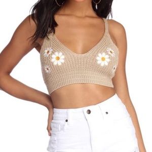 Knit Daisy Top NWOT